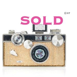 Judith Leiber Couture Camera Crystal Clutch Bag
